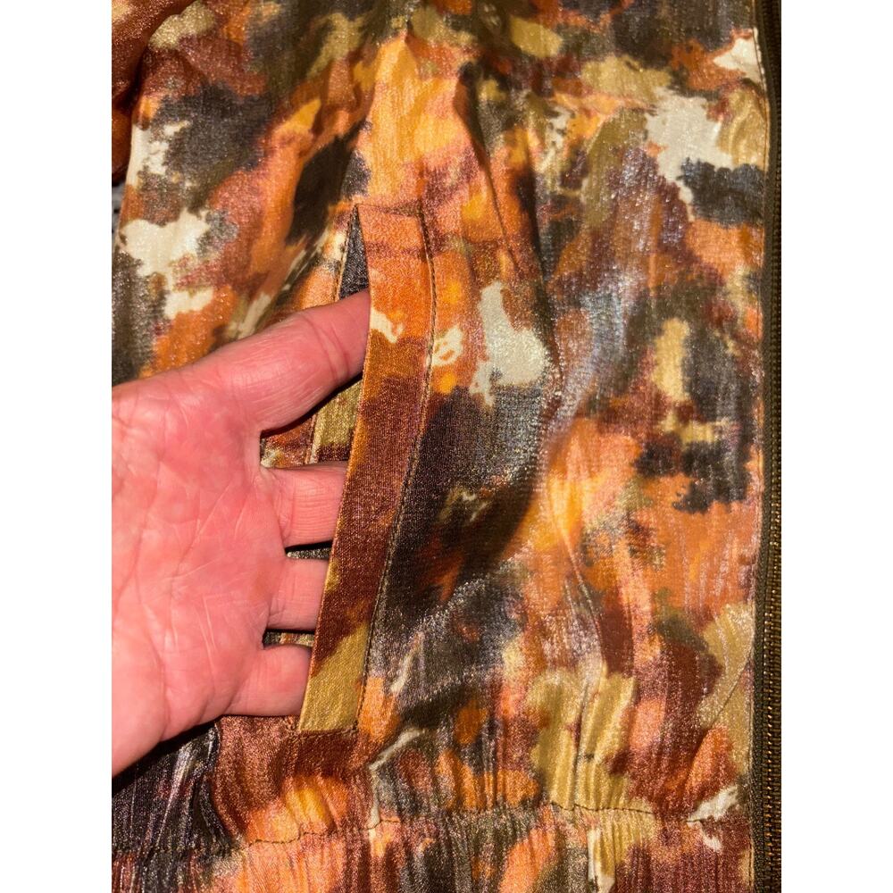 Ruby Rd Jacket Abstract Print Rust Green Full Zip… - image 4